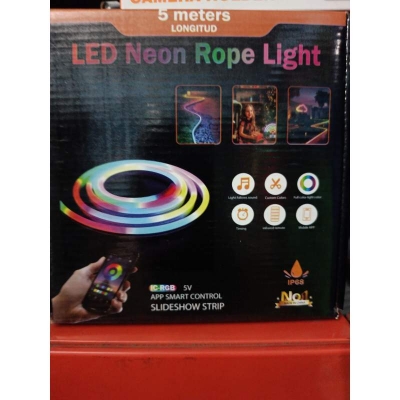 Picture of 5 Meter/16 feet RGB Neon Light with App & Remote Control Magic RGB Neon Strip Light(havy duty)-Multicolor