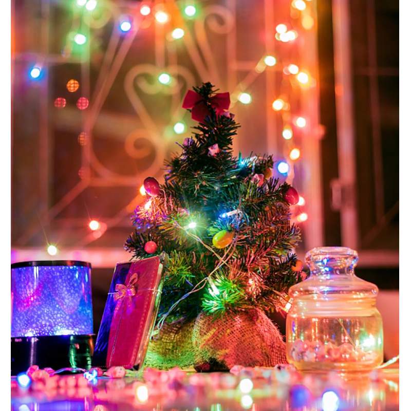 Picture of RGB LED Strip Light with Remote Control - USB Powered Multicolor LED Lights for Room Decoration, Gaming Setup, and Home Decor (5V)-Multicolor