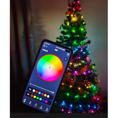 Picture of RGB LED Strip Light with Remote Control - USB Powered Multicolor LED Lights for Room Decoration, Gaming Setup, and Home Decor (5V)-Multicolor