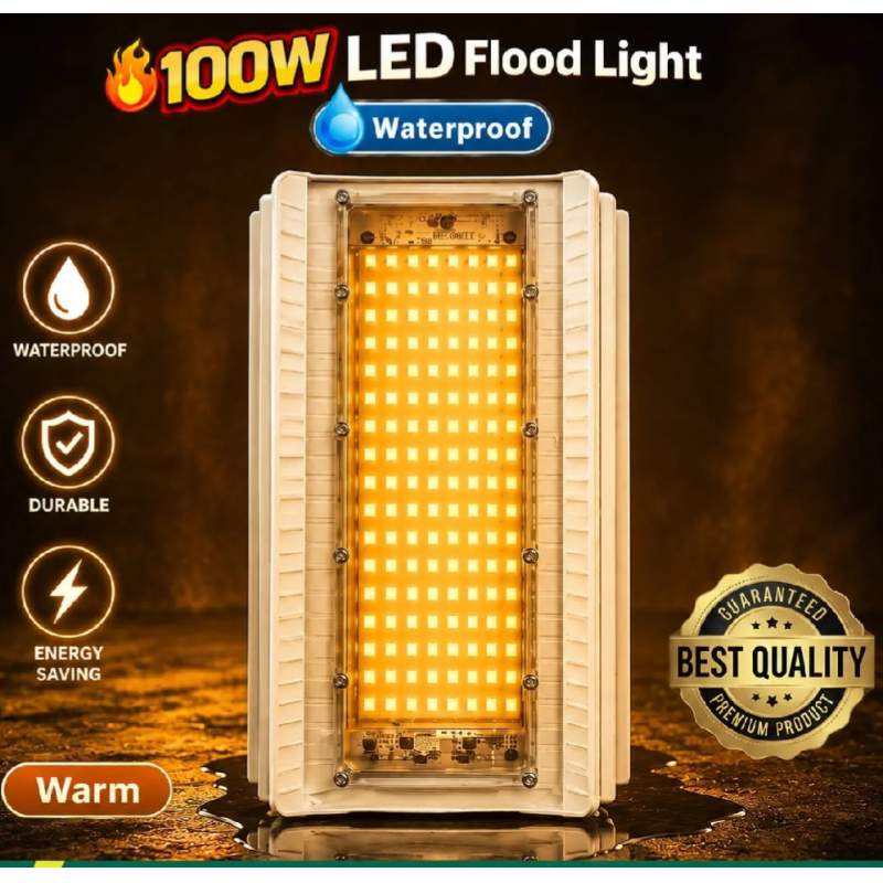 Picture of LED Flood Lights Lodine Tungsten White LED + Warm 100w Halogen modern Construction Site Lighting Waterproof AC 220v-240v
