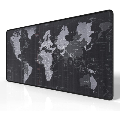 Picture of Extended Super Large World Map Design Mousepad-Black