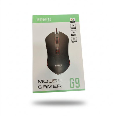 Picture of BINGJI G9 gaming mouse, which is designed for gamers and has several features:-Multicolor