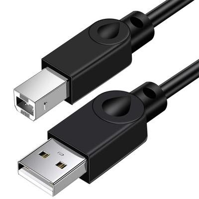Picture of 10m USB 2.0 A-Male to B-Male Printer Cable for Canon, HP, Epson, Dell - 480Mbps Data Transfer-Multicolor