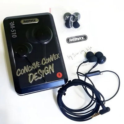 Picture of Remax RM-510 earphones.-Black