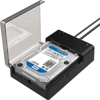 Picture of 2-in-1 Super-Speed External Hard Disk Enclosure that supports both 2.5" and 3.5" SATA HDDs. -Black-16TB