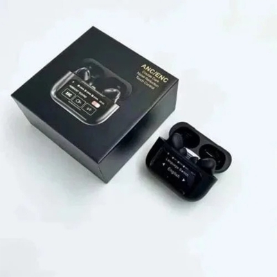 Picture of AirPods Pro 2nd Generation, highlighting its key features such as ANC/ENC (Active Noise Cancellation/Environmental Noise Cancellation), Double Dark Noise Reduction, and Touch Control-Multicolor