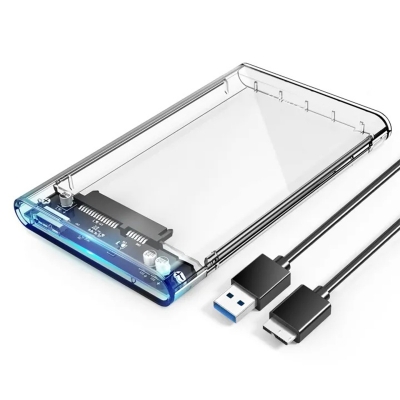 Picture of 2.5 inch Transparent USB 3.0 Hard Drive Enclosure, specifically the 2139U3 model. -Multicolor-4TB