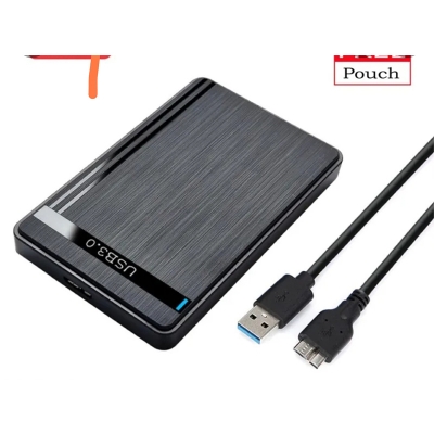 Picture of 2.5 inch Hard Drive Enclosure USB 3.0 to SATA III for 2.5 Inch SSD HDD 9.5mm 7mm External Hard Drive Case Support Max 6-Black-6TB