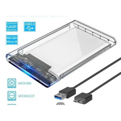Picture of Hard Drive Enclosure 2.5 Inch USB 3.0 SATA Case External Clear Caddy HDD SSD-Multicolor-6TB