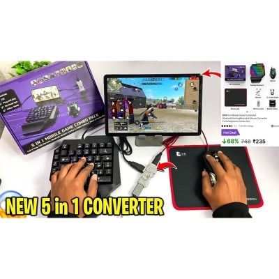 Picture of M1 Pro+ 5 in 1 Mobile Game Combo Pack,-Multicolor