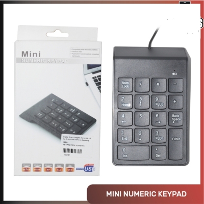 Picture of USB Mini 18-keys Num Pad Numeric Number Keypad Keyboard for Laptop Note-Black