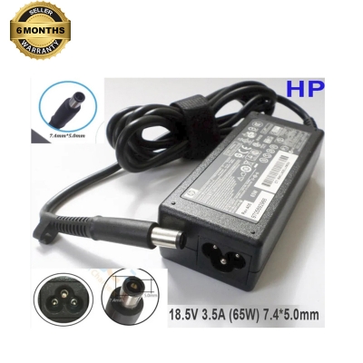 Picture of HP Laptop Power Charger AC Adapter Big Port 65W 18.5V 3.5A Pin Size