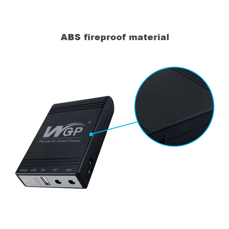 Picture of WGP Mini DC UPS for WiFi Router & Onu 10800-Black