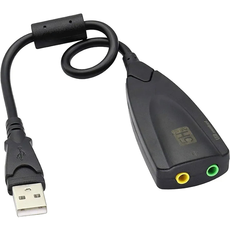 Picture of Soun card 7.1 Channel Sound Card, an external audio adapter for PCs and laptops-Black