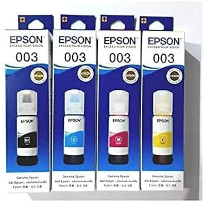 Picture of Epson 003 Ink 65ml 1 Set of Colors Printer (L3100, L3101, L3110, L3150) Pack of 4-Multicolor