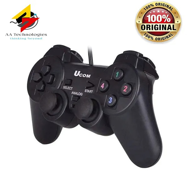 Picture of UCOM PC Dual Shock UCom Wired Game Controller Gaming Joypad Joystick USB Gamepad Joy stick Game pad Joy pad For Win7/ XP For PC Laptop-Multicolor