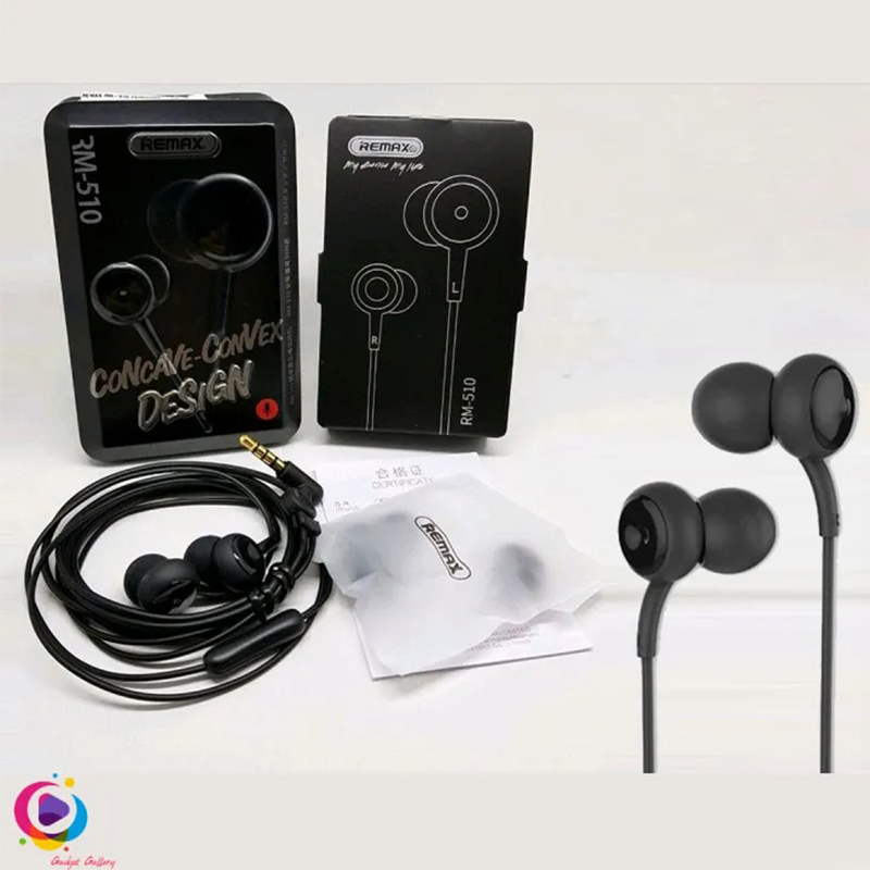 Picture of Remax RM-510 earphones.-Black