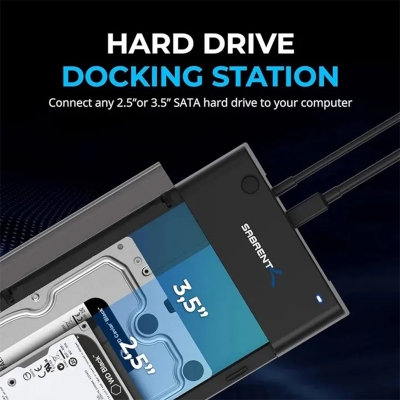 Picture of 2-in-1 Super-Speed External Hard Disk Enclosure that supports both 2.5" and 3.5" SATA HDDs. -Black-16TB