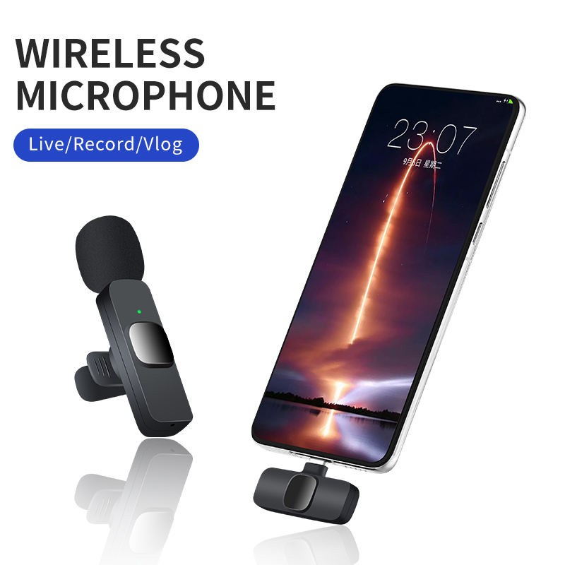 Picture of K8 Wireless Microphone, a professional-grade microphone designed for various audio recording and streaming purposes-Multicolor
