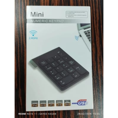 Picture of Mini Numeric Keypad, specifically a 2.4GHz wireless version-Black