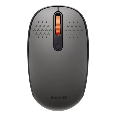 Picture of Baseus F01B Tri-Mode Wireless Mouse, available in both frosted gray and white/pink variants. -Multicolor