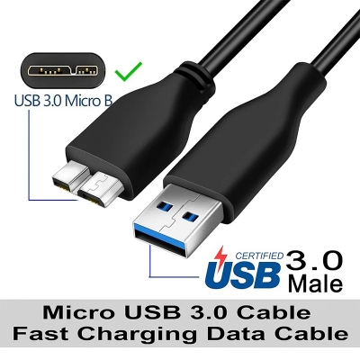 Picture of USB 3.0 Type A to Micro B Male cable-Black