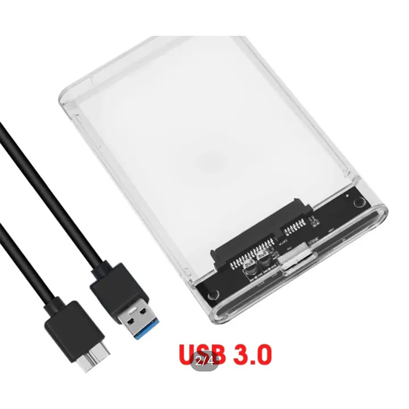 Picture of Hard Drive Enclosure 2.5 Inch USB 3.0 SATA Case External Clear Caddy HDD SSD-Multicolor-6TB