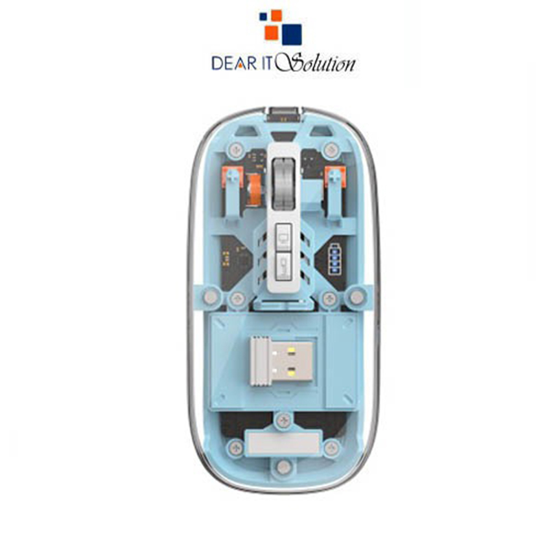 Picture of transparent wireless rechargeable mouse, -Multicolor