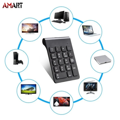 Picture of USB Mini 18-keys Num Pad Numeric Number Keypad Keyboard for Laptop Note-Black
