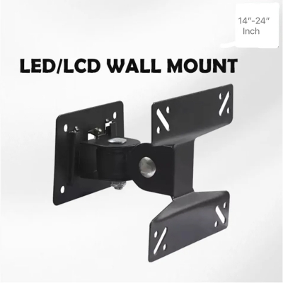 Picture of LCD TV Wall Mount F-01 Stand for 14 Inch to 24 Inch 180 Degree Rotation LED Bracket Power Revolving TV Stand Lindaa-Black