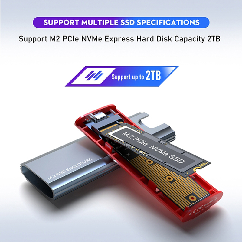 Picture of M.2 NVMe SSD Enclosure, -6TB