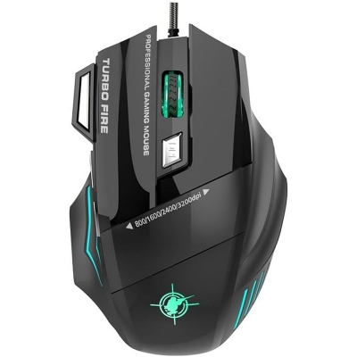Picture of Gaming Mouse Wired Mouse Gamer Ergonomic Optical Mice For PC Laptop Games Quality 7 Buttons USB Computer Ms7-Multicolor