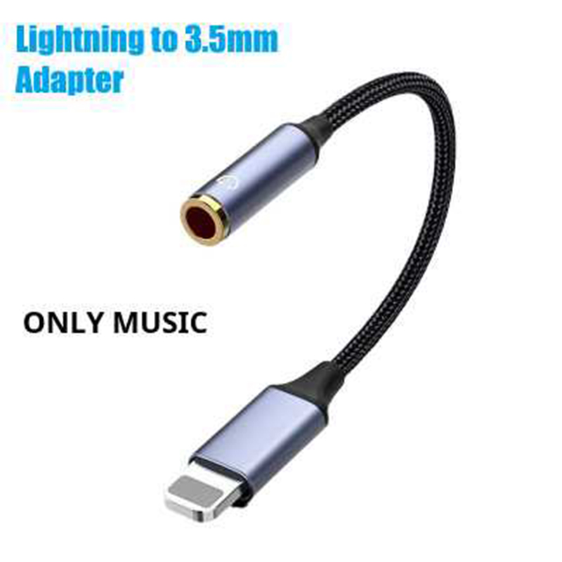 Picture of Perfect G1 iPhone Lightning to 3.5mm Headphones Adapter for iPhone Lightning to 3.5mm Audio Jack Adapter Dongle Cable - Only Music-Aqua