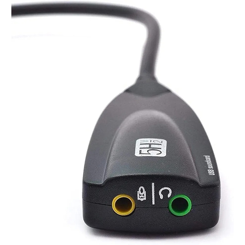 Picture of Soun card 7.1 Channel Sound Card, an external audio adapter for PCs and laptops-Black