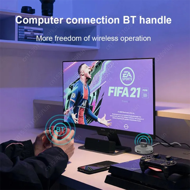 Picture of USB Bluetooth 5.3/5.1/5.0 Adapter Wireless Dongle Adapters Support Computer Laptop For Windows 11/10/8.1 Audio Transmitters-Black