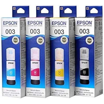 Picture of Epson 003 Ink 65ml 1 Set of Colors Printer (L3100, L3101, L3110, L3150) Pack of 4-Multicolor