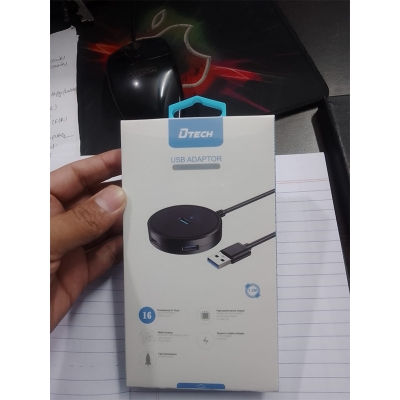 Picture of DTECH 4-Port USB 3.0 Hub with Long Cable-Black