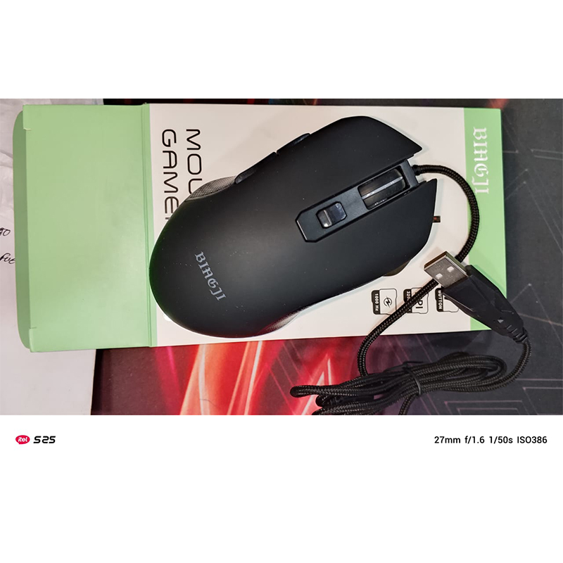 Picture of BINGJI G9 gaming mouse, which is designed for gamers and has several features:-Multicolor
