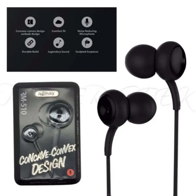 Picture of Remax RM-510 earphones.-Black