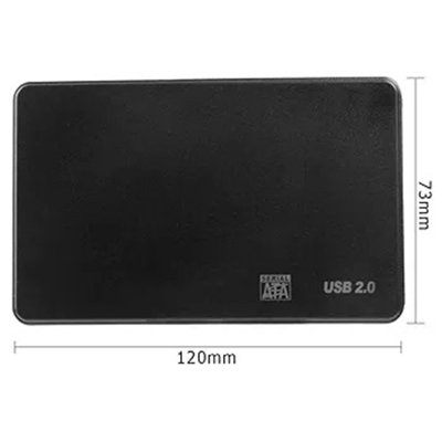 Picture of JMT 2.5-inch SATA to USB 2.0 External Hard Drive Enclosure. -Black-2TB