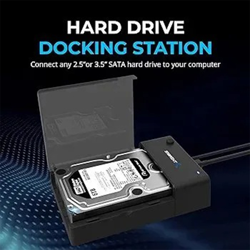 Picture of 2-in-1 Super-Speed External Hard Disk Enclosure that supports both 2.5" and 3.5" SATA HDDs. -Black-16TB