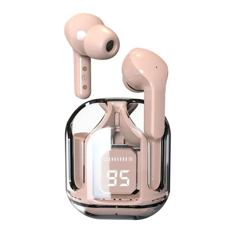 Picture of Ultrapods Max True Wireless Stereo (TWS) headphones, available in various colors like white, green, pink, blue, and black. -Multicolor