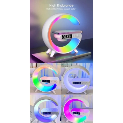 Picture of G63 Smart Light Sound Machine. This device combines several functionalities in one unit, making it a versatile addition to a bedroom or office. -Multicolor