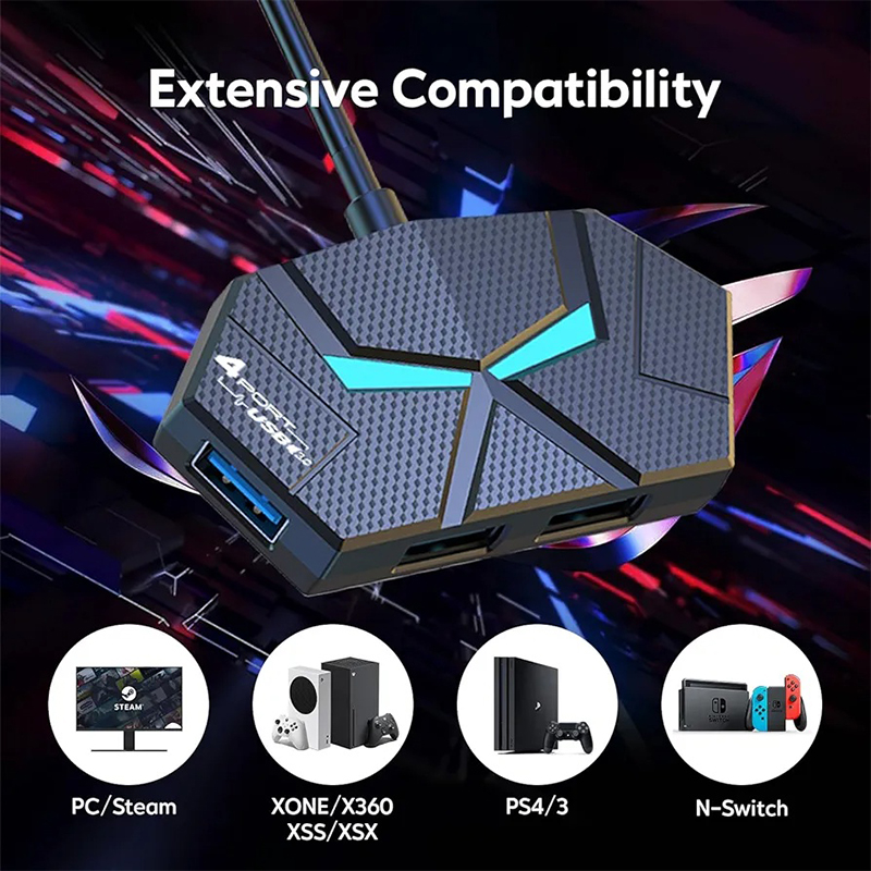 Picture of Gaming 7 Color LED USB 3. 0 USB HUB  from the brand HYPER-Multicolor