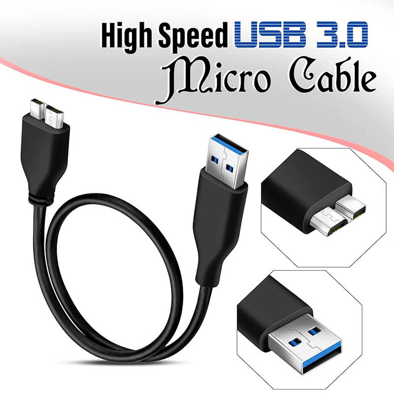 Picture of USB 3.0 Type A to Micro B Male cable-Black