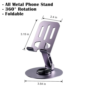 Picture of mobile phone holder, model ZY033, and its packaging. -Silver