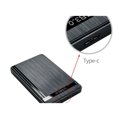 Picture of 2.5 inch Hard Drive Enclosure USB 3.0 to SATA III for 2.5 Inch SSD HDD 9.5mm 7mm External Hard Drive Case Support Max 6-Black-6TB