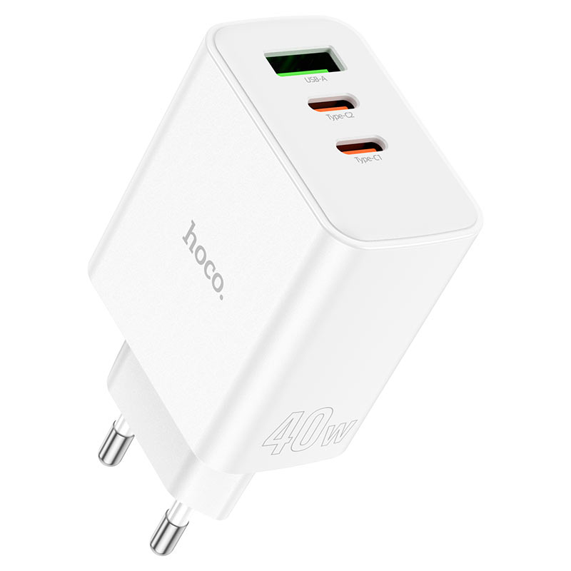 Picture of Hoco C126A PD40W High Power Fast Charger with three ports (2C1A-Multicolor