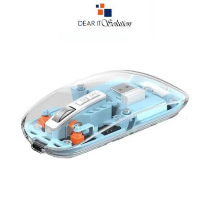 Picture of transparent wireless rechargeable mouse, -Multicolor