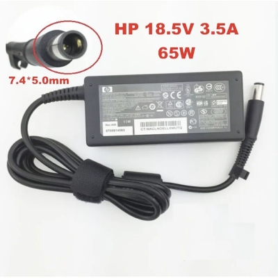 Picture of HP Laptop Power Charger AC Adapter Big Port 65W 18.5V 3.5A Pin Size